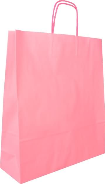 Vrečka darilna, 40x35.5x12 cm, roza, eko