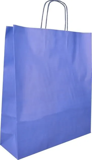 Vrečka darilna, 40x35.5x12 cm, modra, eko