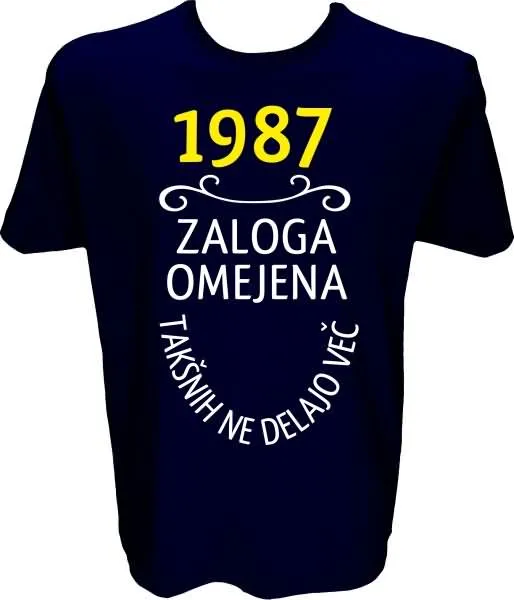 Majica-1987, zaloga omejena, takšnih ne delajo več L-temno modra