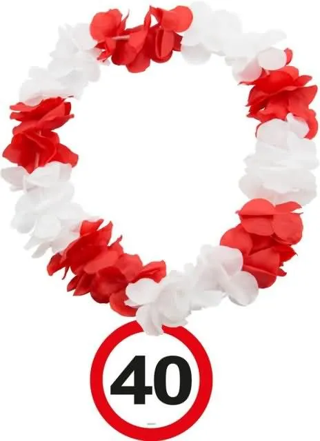 Hawaii ogrlica, prometni znak 40,  65cm