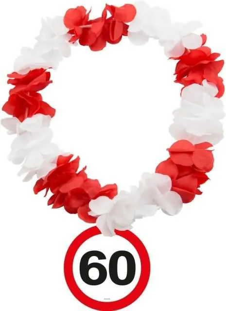 Hawaii ogrlica, prometni znak 60,  65cm
