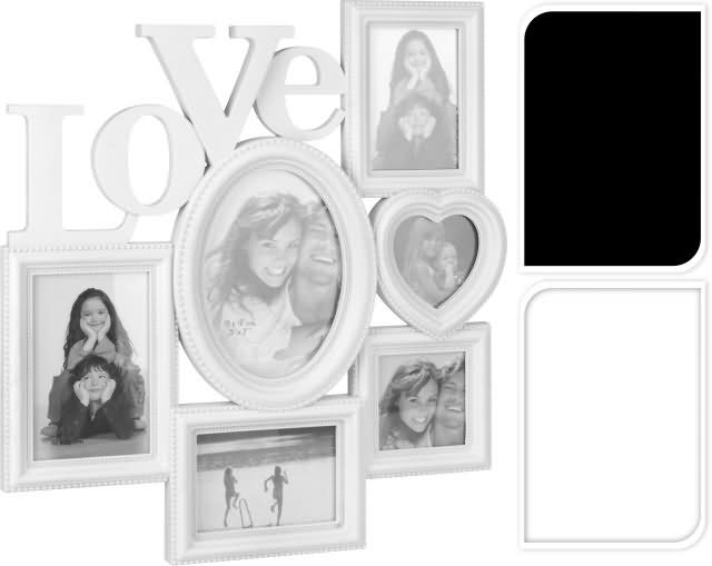 Okvir za 6 slik, "Love", sort. , 10x15cm
