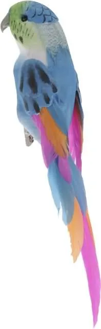 Papagaj na ščipalki, 1/1, 15cm, različne barvne kombinacije, sort.