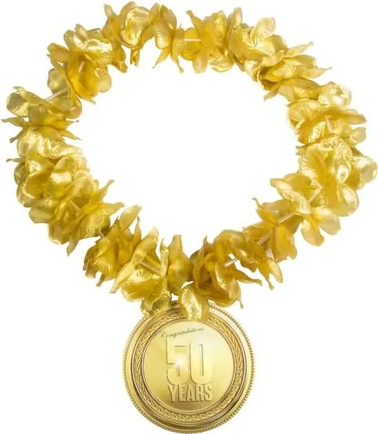 Hawaii ogrlica, zlata, št. 50,  65cm