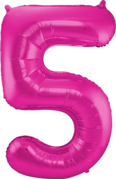 Balon napihljiv, za helij, roza, št. 5, 86cm