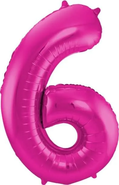 Balon napihljiv, za helij, roza, št. 6, 86cm