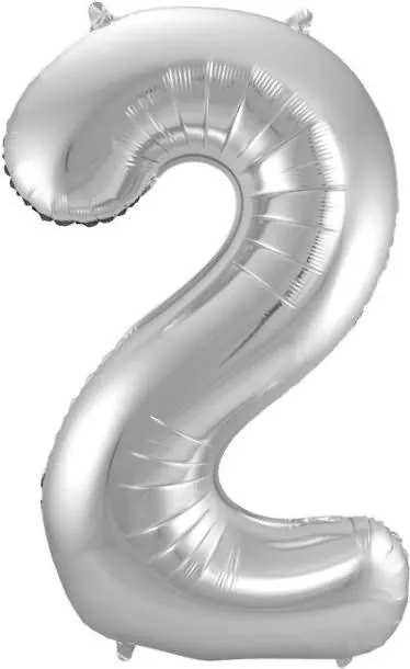 Balon napihljiv, za helij, srebrn, št. 2, 86cm