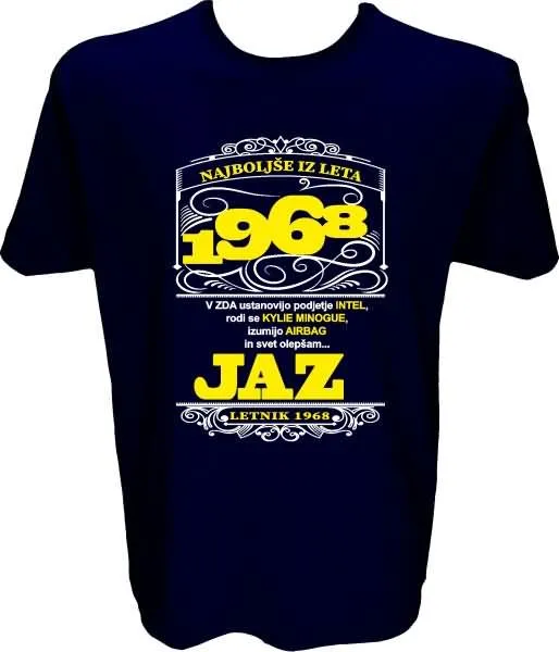Majica-Najboljše iz leta 1968 M-temno modra