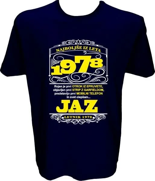 Majica-Najboljše iz leta 1978 L-temno modra