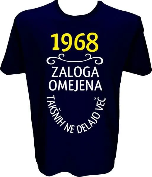Majica-1968, zaloga omejena, takšnih ne delajo več XXL-temno modra