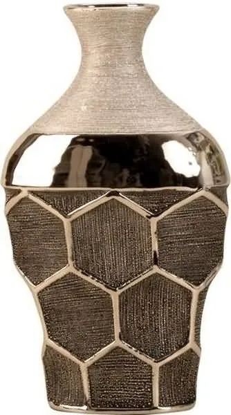 Dekorativna vaza, srebrna, 29.5x17.5cm