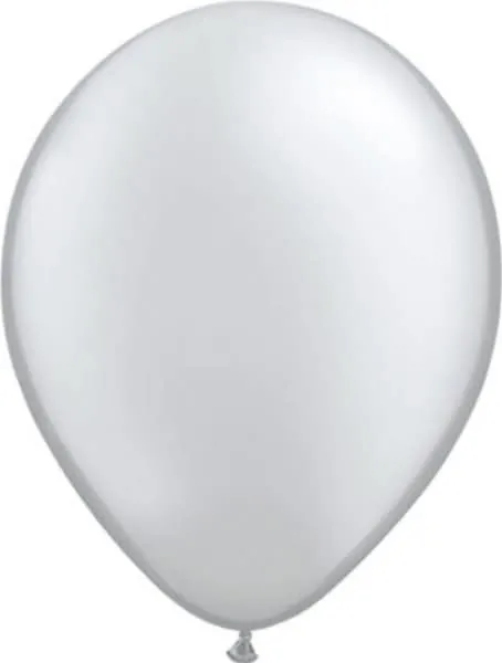 Baloni barvni, 10kom, srebrni, iz lateksa, 30cm