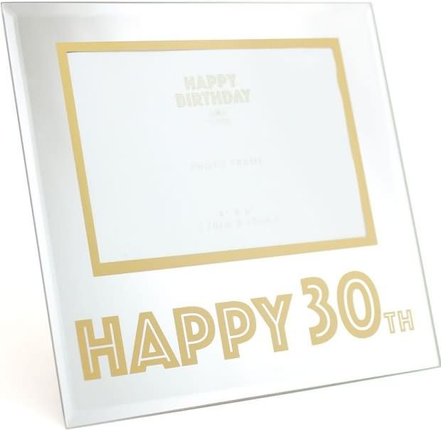 Okvir za sliko 10x15cm, z zlatim napisom "Happy 30", 20x19cm