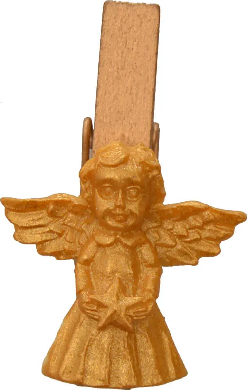 Angel na sponki, zlat,  5 cm