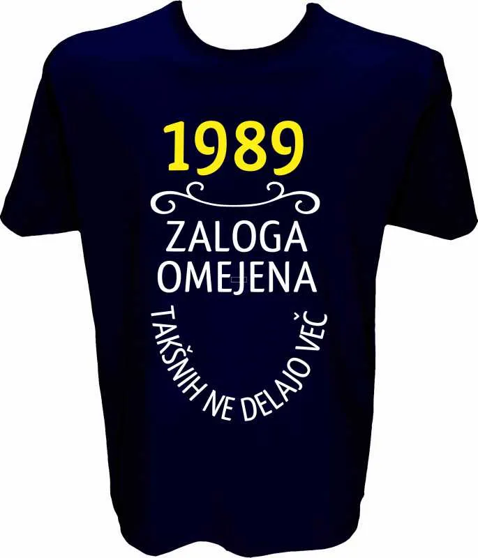 Majica-1989, zaloga omejena, takšnih ne delajo več M-temno modra