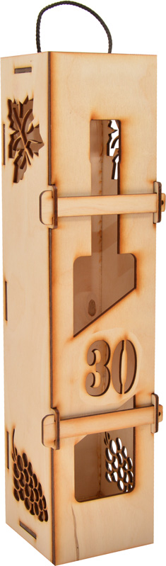Lesena nosilka za buteljko, "30", 36.5x9x9cm