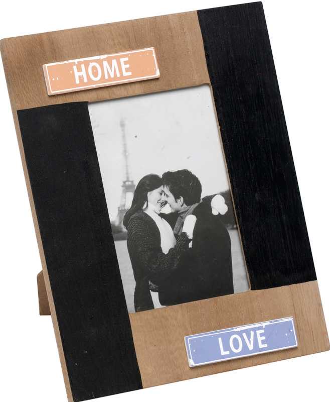 Okvir lesen, za sliko 10x15cm, "Home-Love", 19x24cm