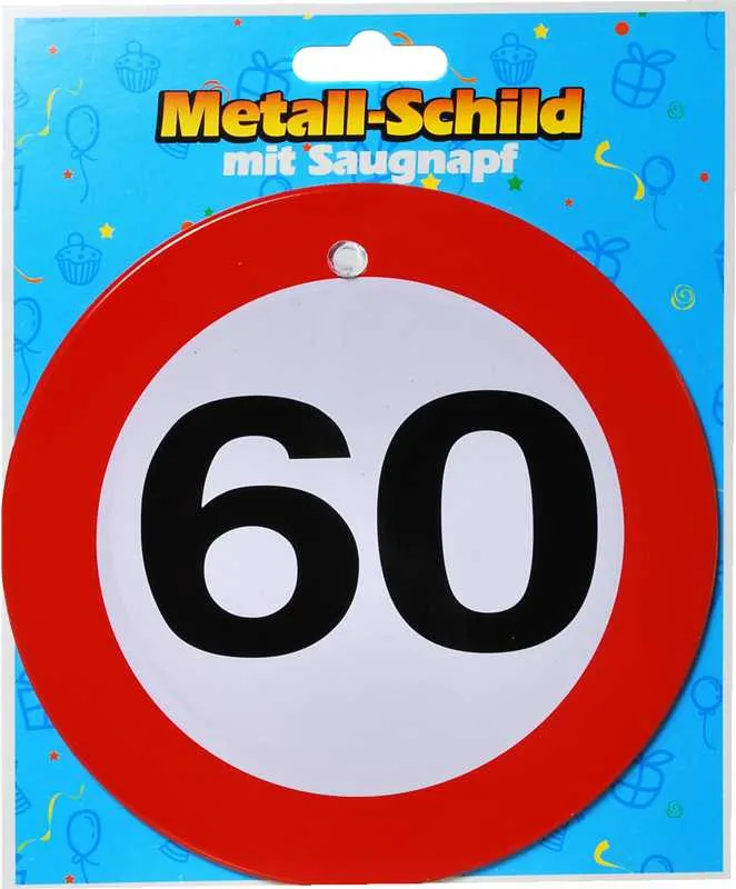 Prometni znak, kovinski,  s priseskom, 60, 15cm