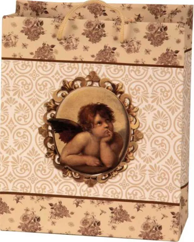 Darilna vrečka, motiv angela Rafaela, 22.5x18.5x10cm