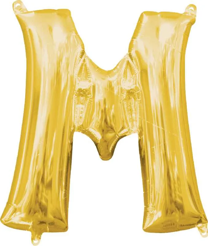 Balon napihljiv, "M", zlati, 40cm + palčka za napihnit