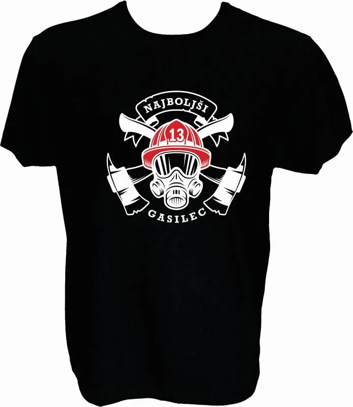 Majica-Najboljši gasilec XL-črna