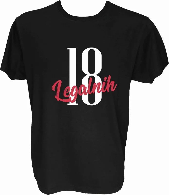 Majica-Legalnih 18 let XXL-črna