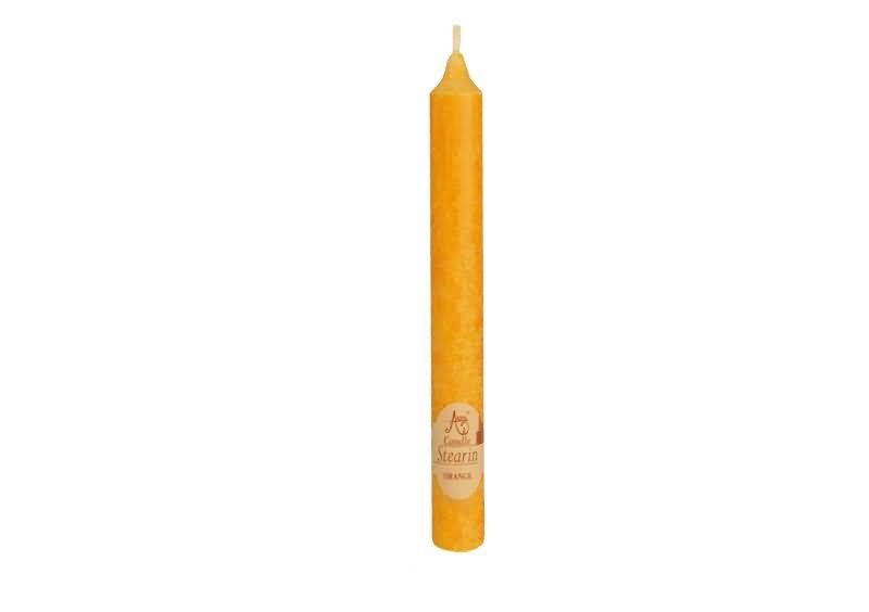 Sveča dišeča, namizna, oranža, 21cm