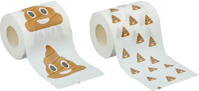 Toaletni papir, mali in veliki "Poo", 10cm, L=20m, 200 lističev, dvoslojni