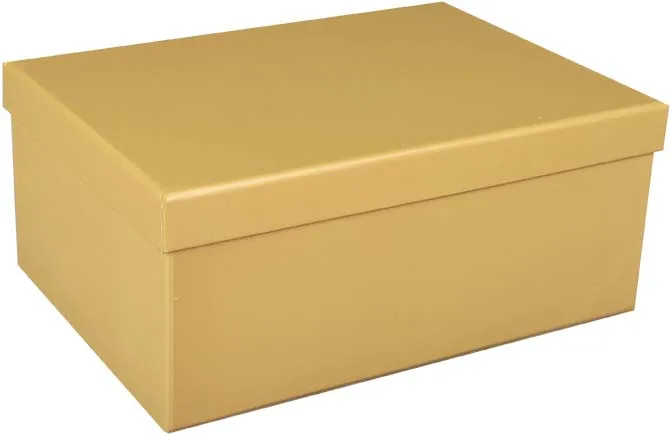 Darilna škatla kartonska zlata 21x15x8,5cm