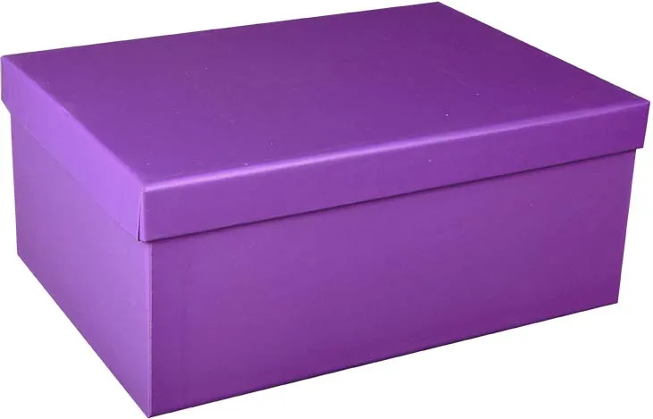Darilna škatla kartonska vijolična 23x16,5x10,5cm