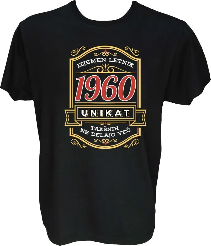 Majica-Izjemen letnik unikat 1960 XL-črna