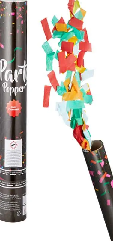 Top "Party popper konfeti", barvni trakovi, 40cm