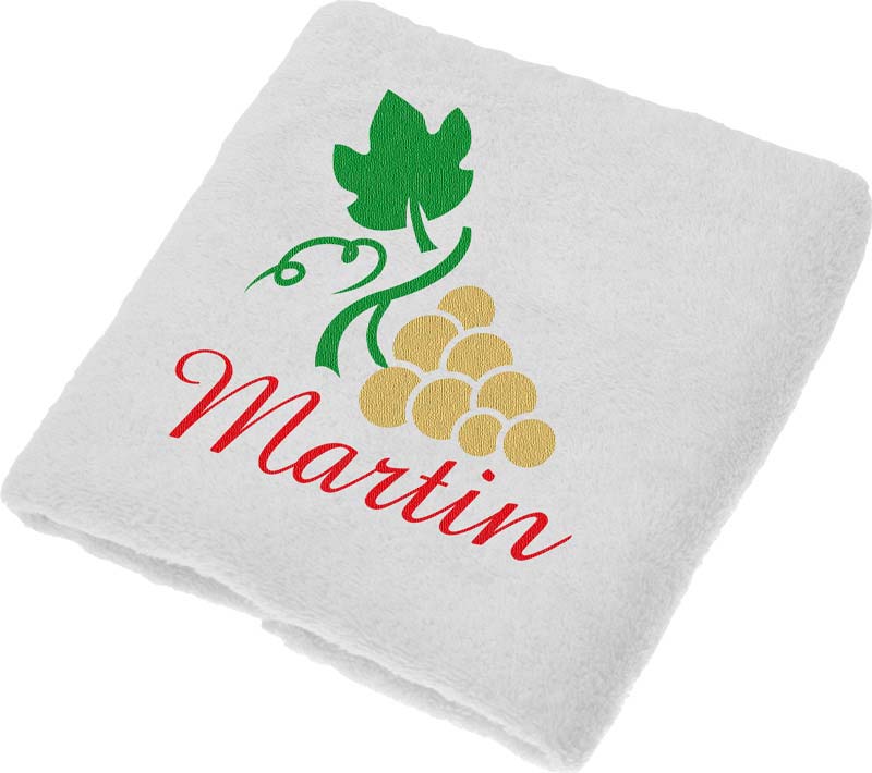 Brisača za  Martinovo, Martin, zlati grozd ležeč, 100x5Ocm, 100% bombaž