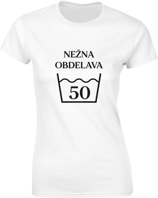 Majica ženska (telirana)-Nežna obdelava 50 S-bela