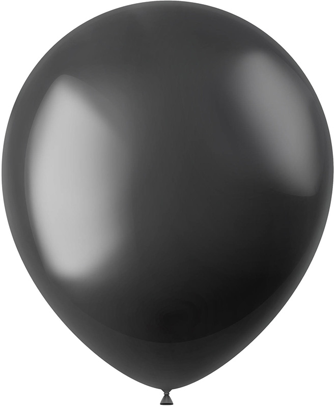 Baloni črni - metalik, iz lateksa, 50kom, 33cm