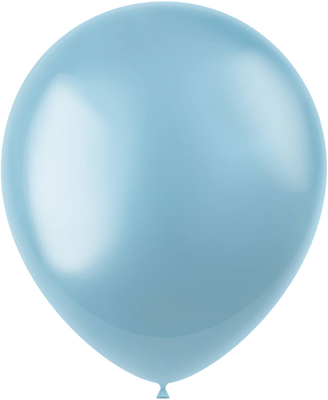 Baloni barvni, 10kom, svetlo modri, metalik, iz lateksa, 33cm