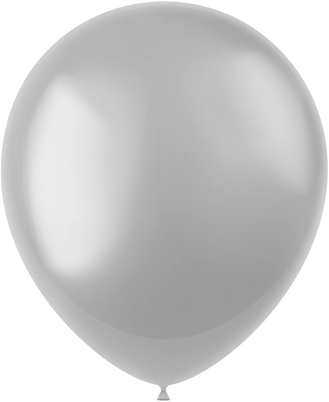Baloni barvni, 10kom, srebrni, metalik, iz lateksa, 33cm
