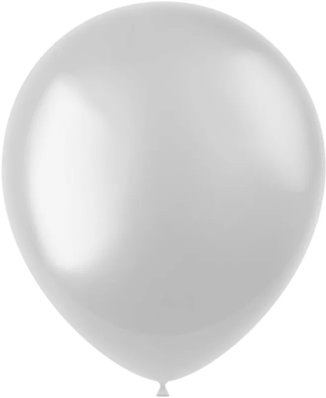 Baloni barvni, 50kom, beli, perla, metalik, iz lateksa, 33cm