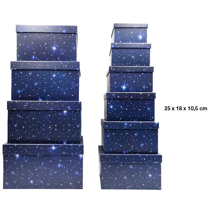 Darilna škatla kartonska, zvezdno nebo, 25x18x10.5cm