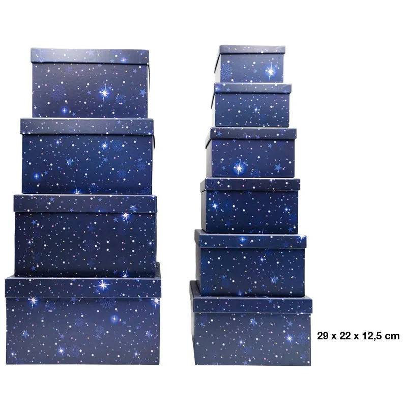Darilna škatla kartonska, zvezdno nebo, 29x22x12.5cm
