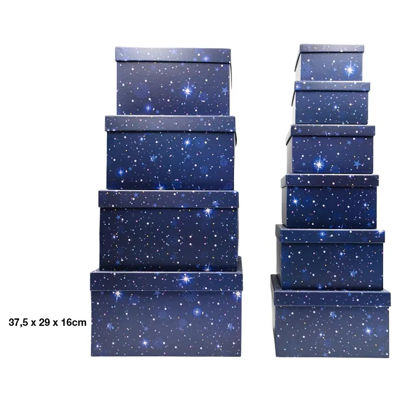 Darilna škatla kartonska, zvezdno nebo, 37.5x29x16cm