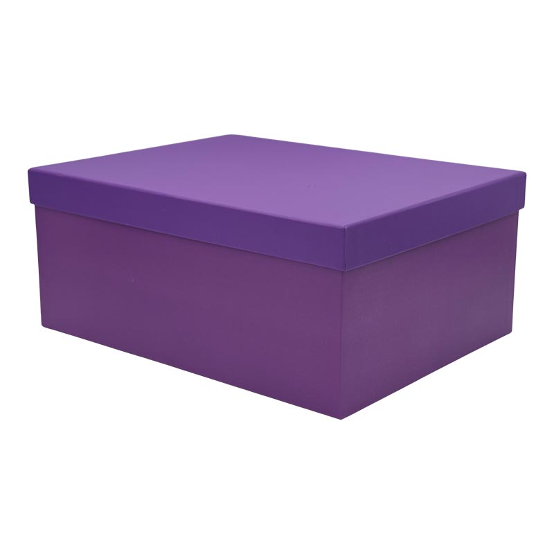 Darilna škatla kartonska, vijolična, 33x25.5x14.5cm