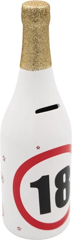 Hranilnik -šampanjec, prometni znak 18, keramika, 30cm