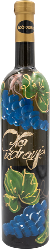 Jubilejno vino, 0.75l, poslikana steklenica - Na zdravje