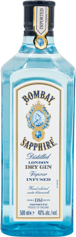 Bombay Sapphire Dry Gin, 0.50l