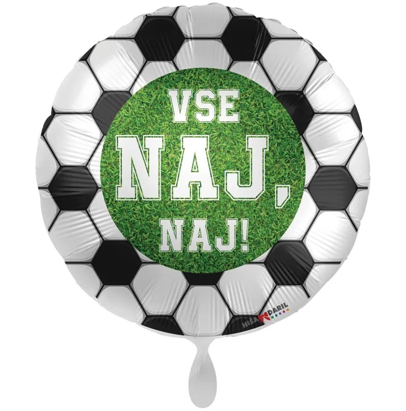 Balon napihljiv, za helij, Vse naj naj!, nogometna žoga, 43 cm