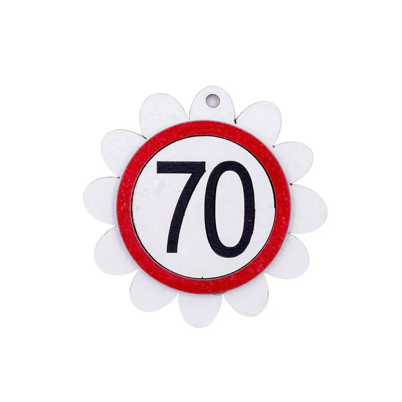 Rožica lesena, "Prometni znak 70 ", 7x8cm
