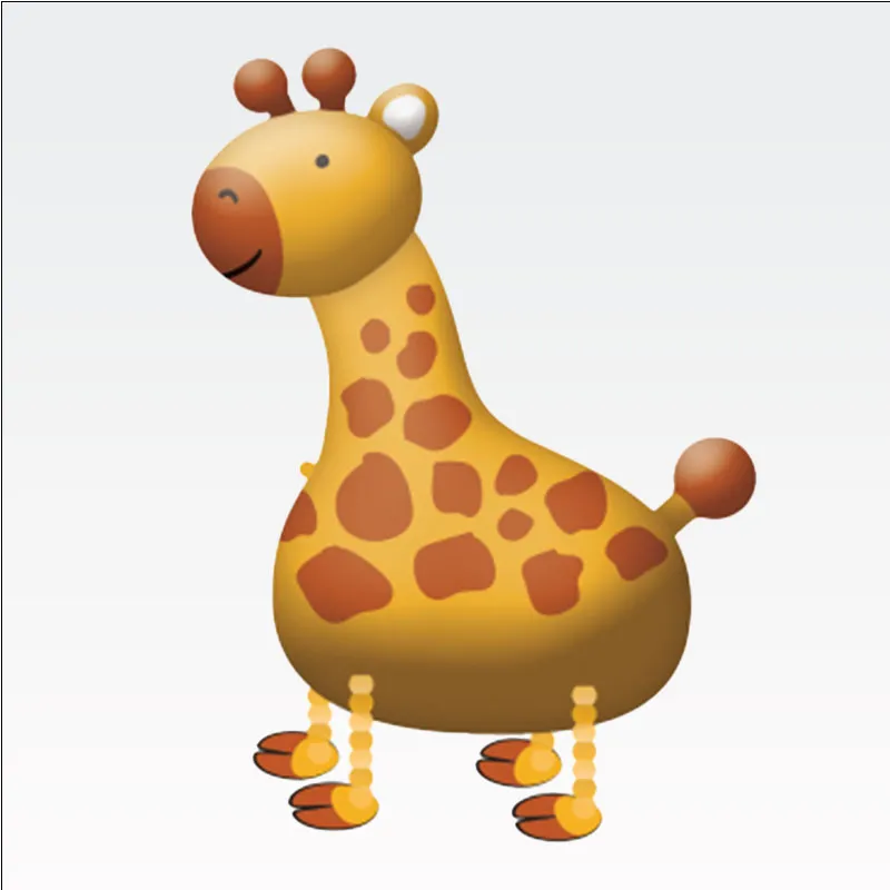 Balon napihljiv, za helij, Žirafa z magnetnimi nogicami, 75x52cm