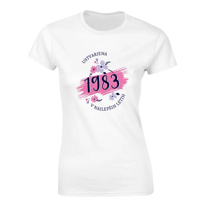 Majica ženska (telirana)- Ustvarjena 1983 v najlepših letih M-bela
