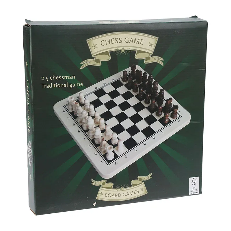 Družabna namizna igra, šah, lesen, 29x29cm